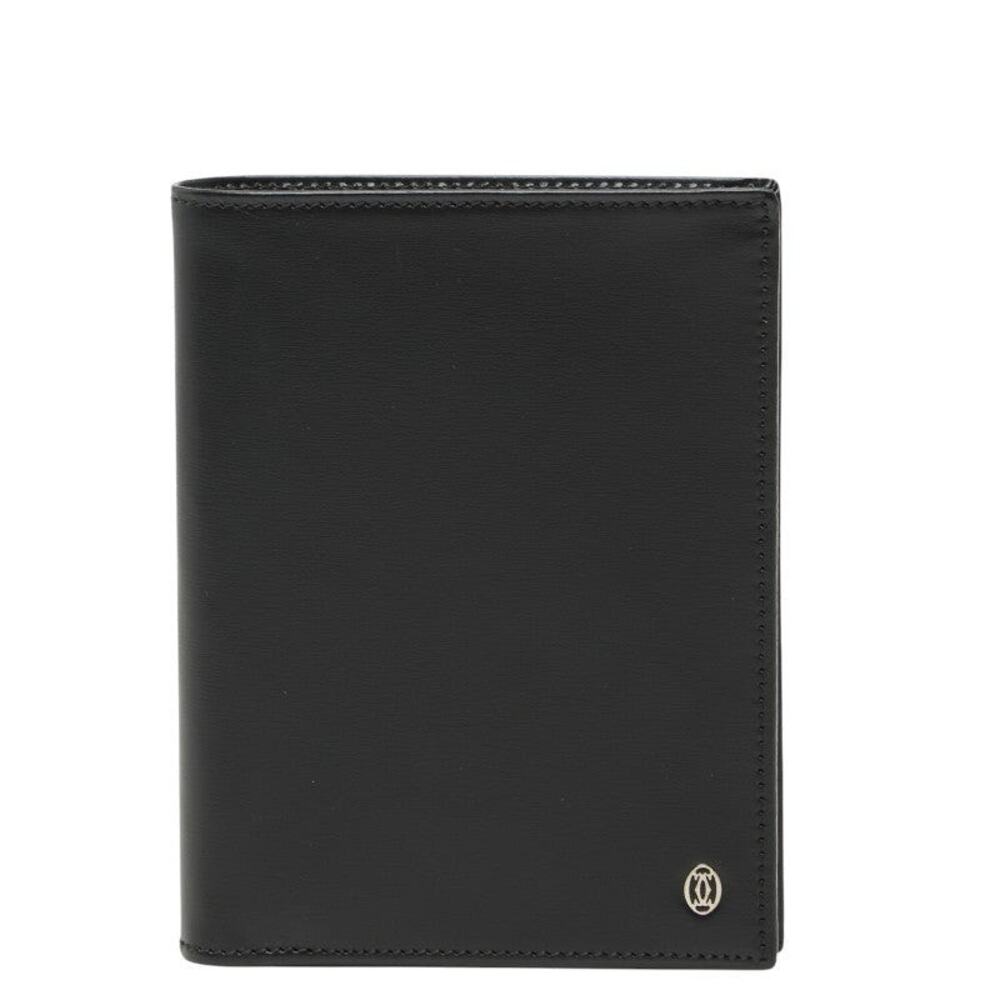 Cartier Leather Pasha Line Bifold Wallet Black